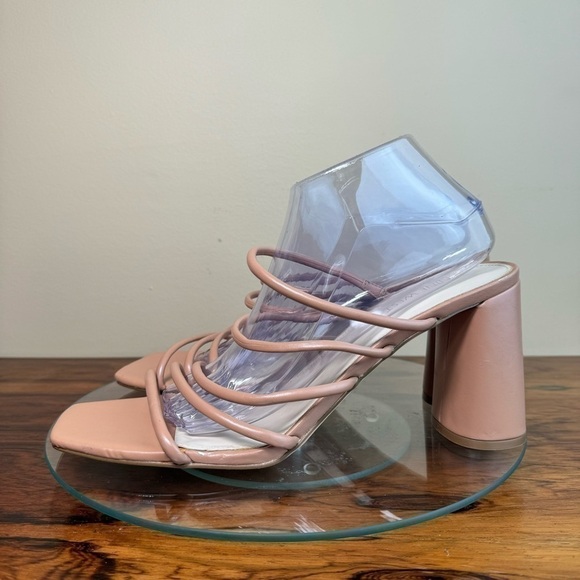 NINE WEST Strappy Open Toe Heel Sandals Platform Block Heels Size 12 - Picture 3 of 15